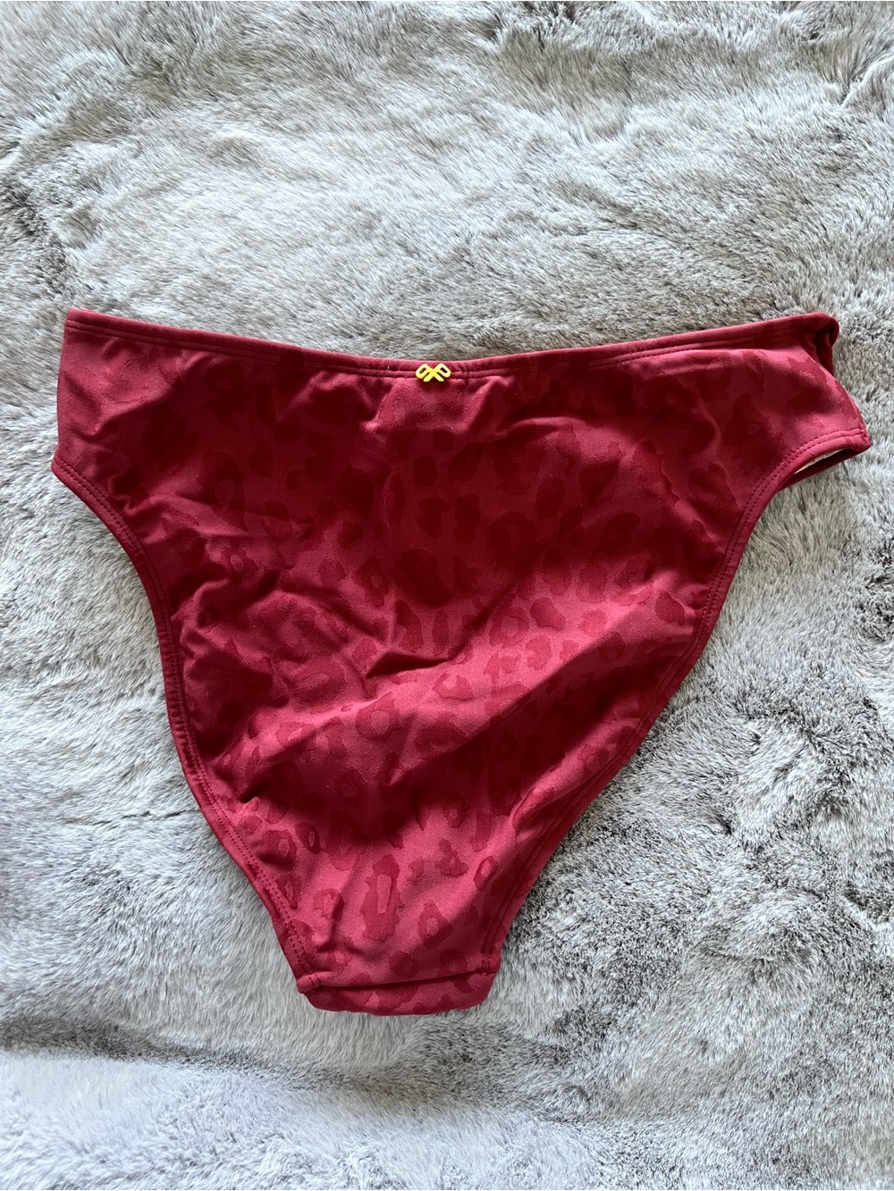 NWT Anthropologie PQ Hillary Leopard Strapless Bikini Burgundy Leopard Print Med - Picture 8 of 9